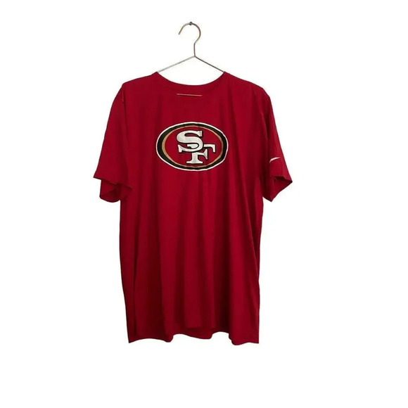 The Nike Tee Men's Red San Francisco 49ers Short Sleeve Dri-Fit T-Shirt Size XXL - Picture 1 of 4